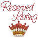 RESERVED For Michelle Allwein