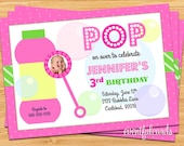 Bubbles Birthday Party Invitation - Personalized Il_170x135