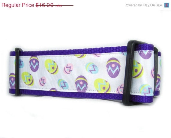 ON SALE Easter Eggs 2 inch wide Dog Collar, easter, spring, holiday, white, pink, purple, blue, green, small, medium, large, XL