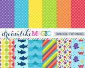 Sealife Sweeties- Digital Paper Pack for Personal or Commercial Use Il_170x135