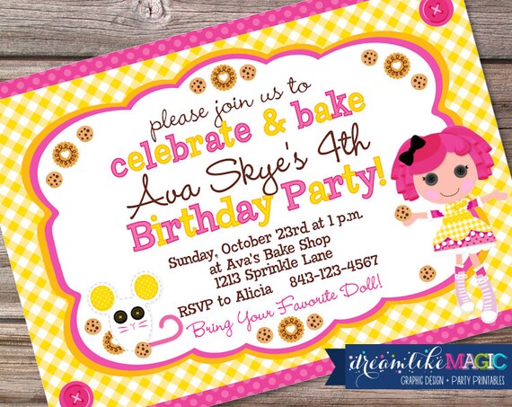 Printable Party Invitation-Crumbs Sugar Cookie Design Il_570xn