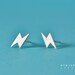 Tiny Sterling Silver Flash Stud Earrings