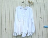 xsmall - large  - Urban Chic Day Shirt / Dress / Funky Dress / Eco Shirt Dress / Tattered Artsy Dress / Upcycled Clothing by CreoleSha