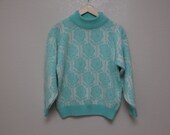 Vintage Blue Floral Sweater