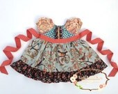 Aria Tuxedo Ruffle Dress Sewing Pattern - 3m-8, and doll
