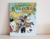 vintage wild animals hard back book