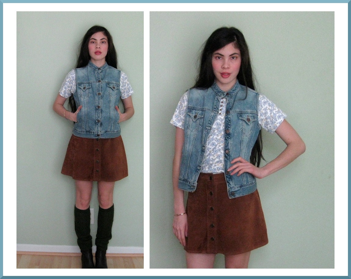 Vintage LEVI's Sleeveless Denim Vest / Jacket Sz. M