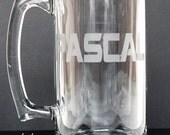 JOHN - Etched Glass Beer Mug - IMPERFECT - Sale