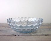 Blue Depression Glass Bubble Serving Bowl