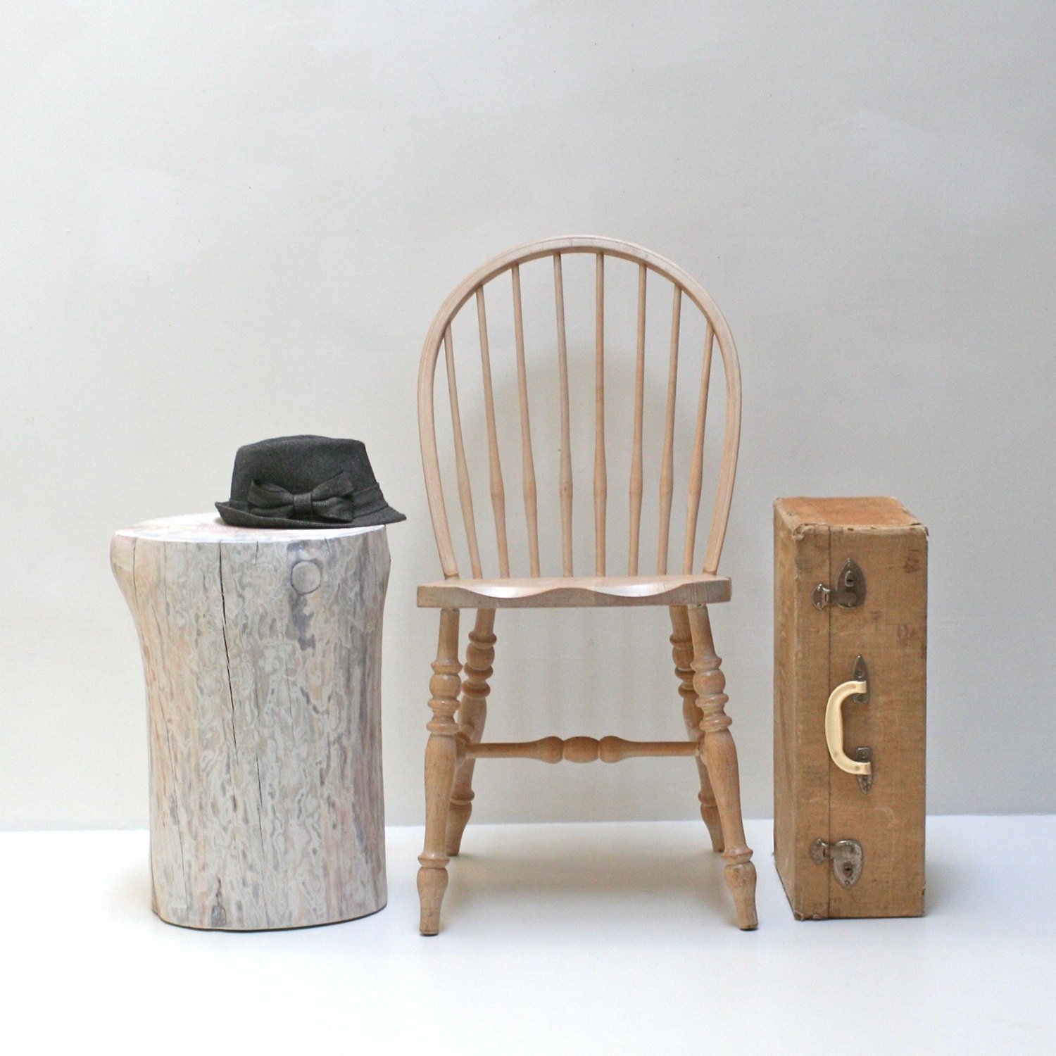 Tree Stump Furniture End Table - the Platinum Blonde