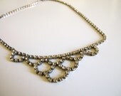 Vintage Graduated Rhinestone Necklace