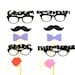 Wedding Party Phootbooth Props Set of 10 Glasses Bride Groom Best Man Maid Of Honor Wedding Party Glasses Photo Booth Props Set