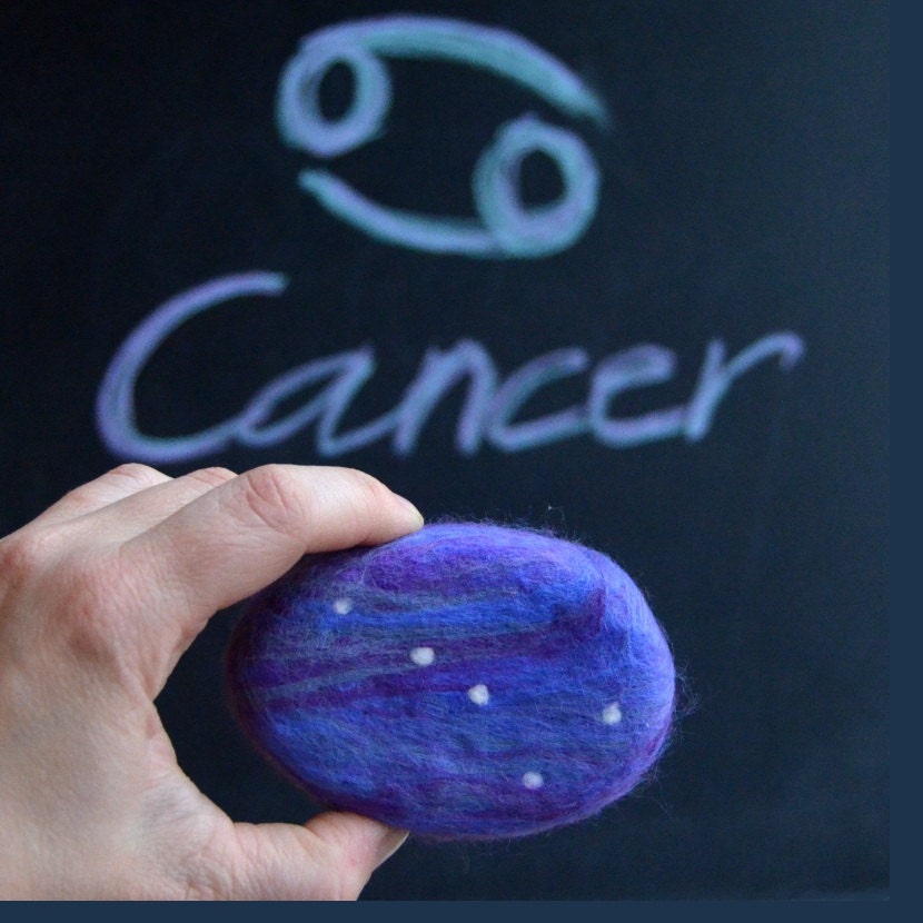Felted Soap Cancer Constellation ( White Tea and Ginger  )