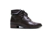 Vintage Brown Cuffed Lace Up Ankle Boots Size 7.5