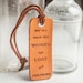 Not All Those Who Wander are Lost - J.R.R. Tolkien quote - Leather luggage Tag- MODERN SHAPE Stamped Leather Luggage Tag