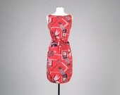 Vintage 1950s SHAHEEN sleeveless hawaiian dress