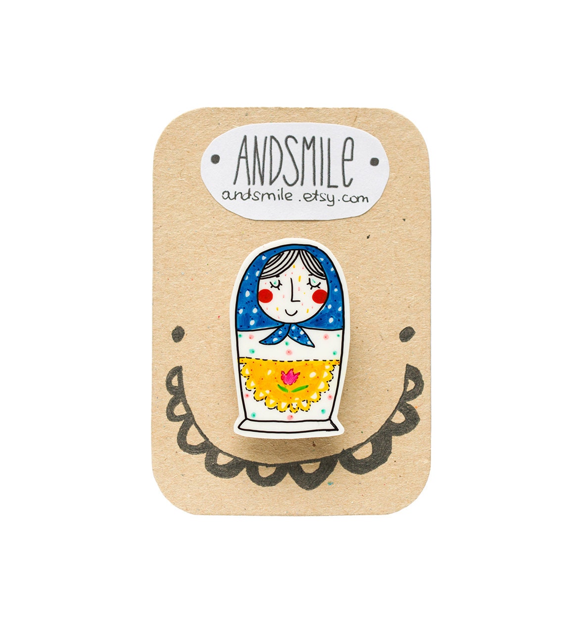 Matryoshka/ Russian Doll Brooch