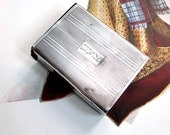 Sterling Silver Vintage Cigarette Case Box 1940s 50 Film Noir Mens Smoking Accessories Hallmarked Well Loved