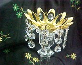 Vintage Round Cut Crystal Glass Prisms Drops Dangles Bobeches  From Chandelier Art Supplies