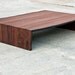 Live Edge Walnut Ottoman Coffee Table Folded Bole - XL Size 60" x 60"