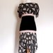 Black and Rose Art Nouveau Print 1920s Swing Dress - made by Dig For Victory