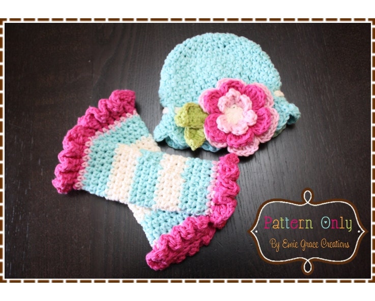 Headband Hat and Leg Warmers Pattern SET - KENNEDY - 220, 707