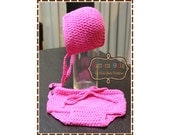Bonnet Hat and Diaper Cover Pattern SET - BASIC - 309, 713