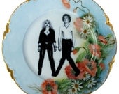 Sid and Nancy Portrait Plate - Altered Vintage Plate 8.7"