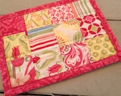 Pretty in Pink Patchwork Mug Rug