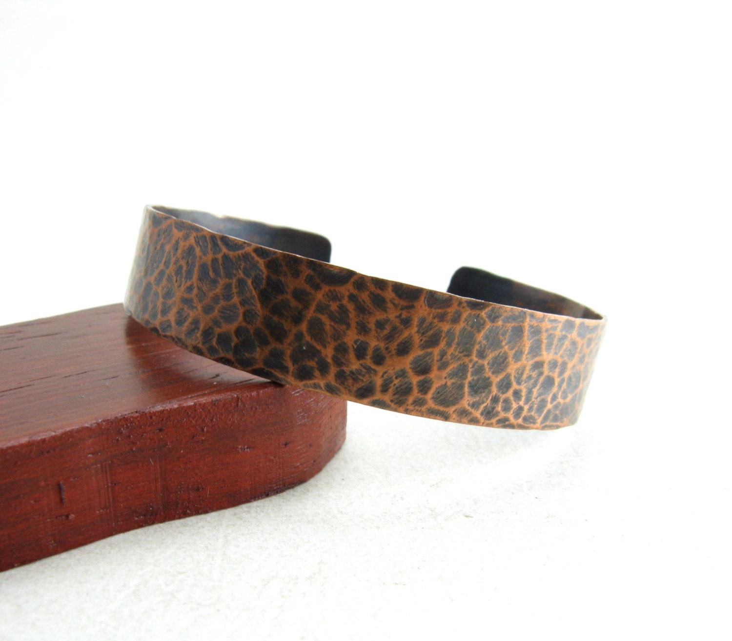 Hammered Texture Thin Copper Cuff Unisex Copper Jewelry Handmade Copper Cuff