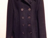 Schott Size 46 Mens US Navy Blue Pea Jacket Peacoat Wool
