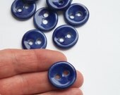 Vibrant Blue Ceramic Buttons