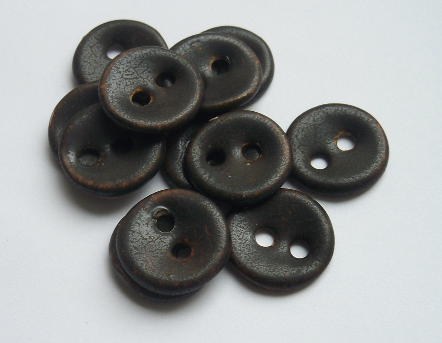 Fudge Brown Ceramic buttons