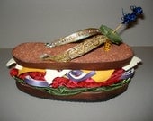 shoe sculpture "Brisket Flip Flop"