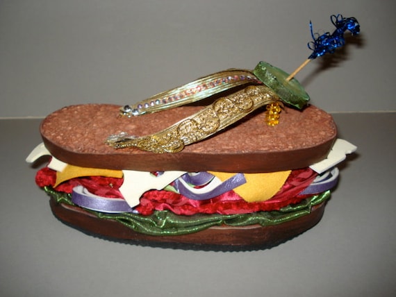 shoe sculpture "Brisket Flip Flop"