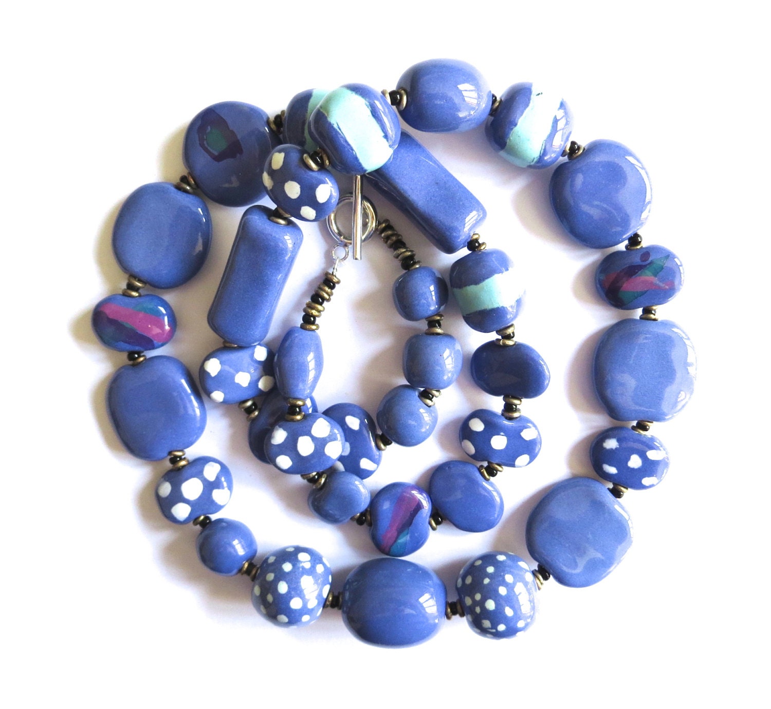 Beaded Necklace, Statement Necklace, Kazuri Bead Necklace, Fair Trade