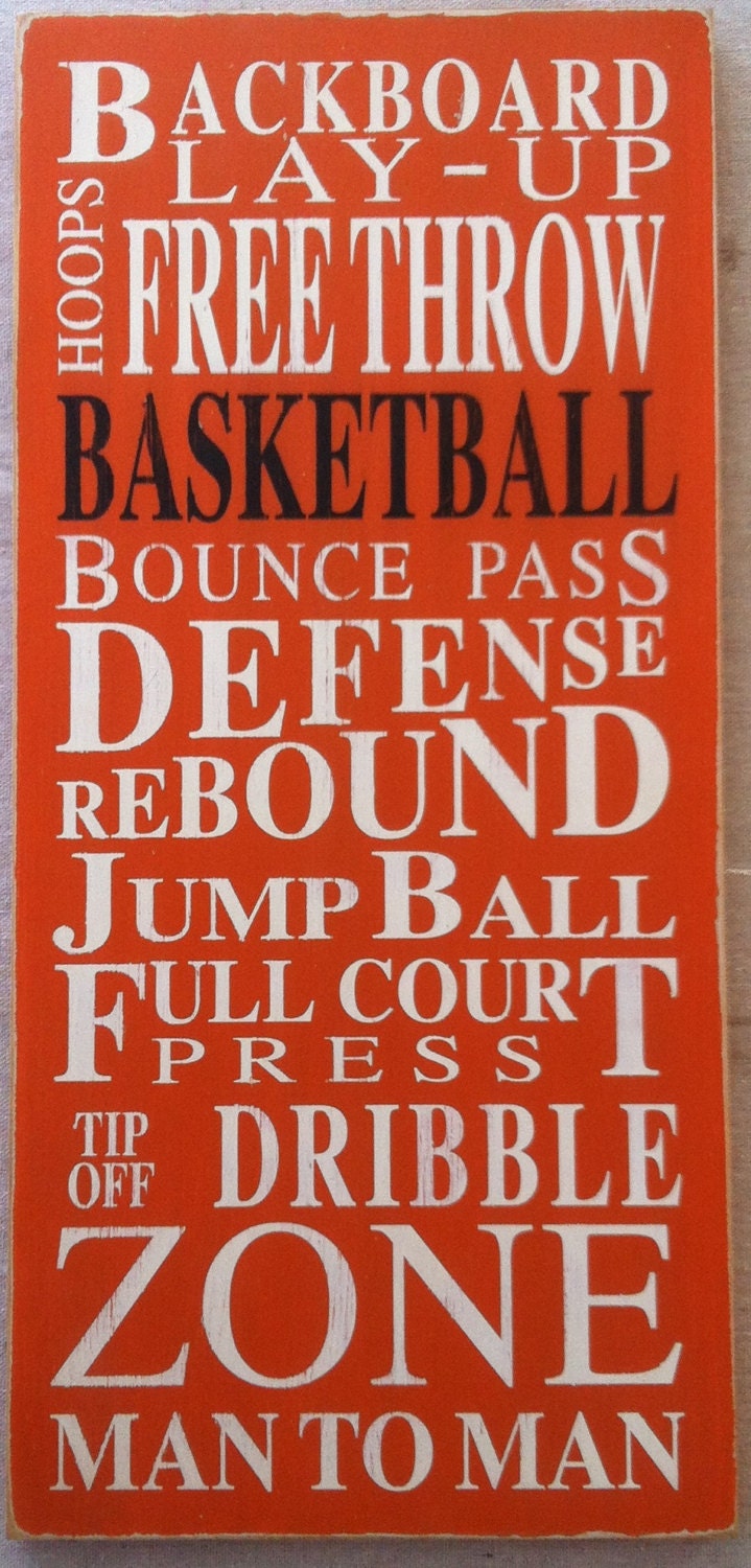 Basketball - Typography Word Art in Orange