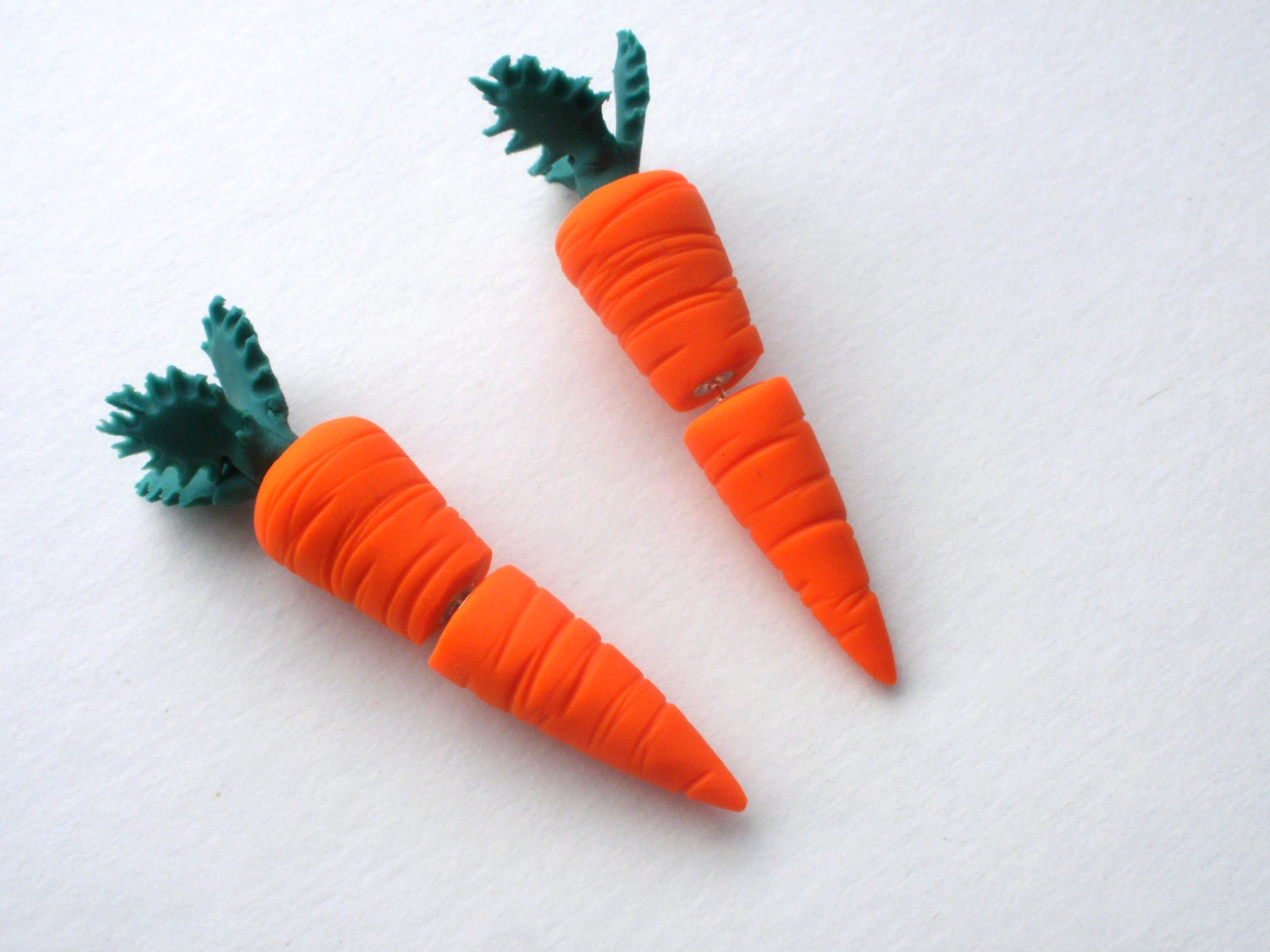 Carrot Fake Gauge Earring- Garden -Vegetable - Farm