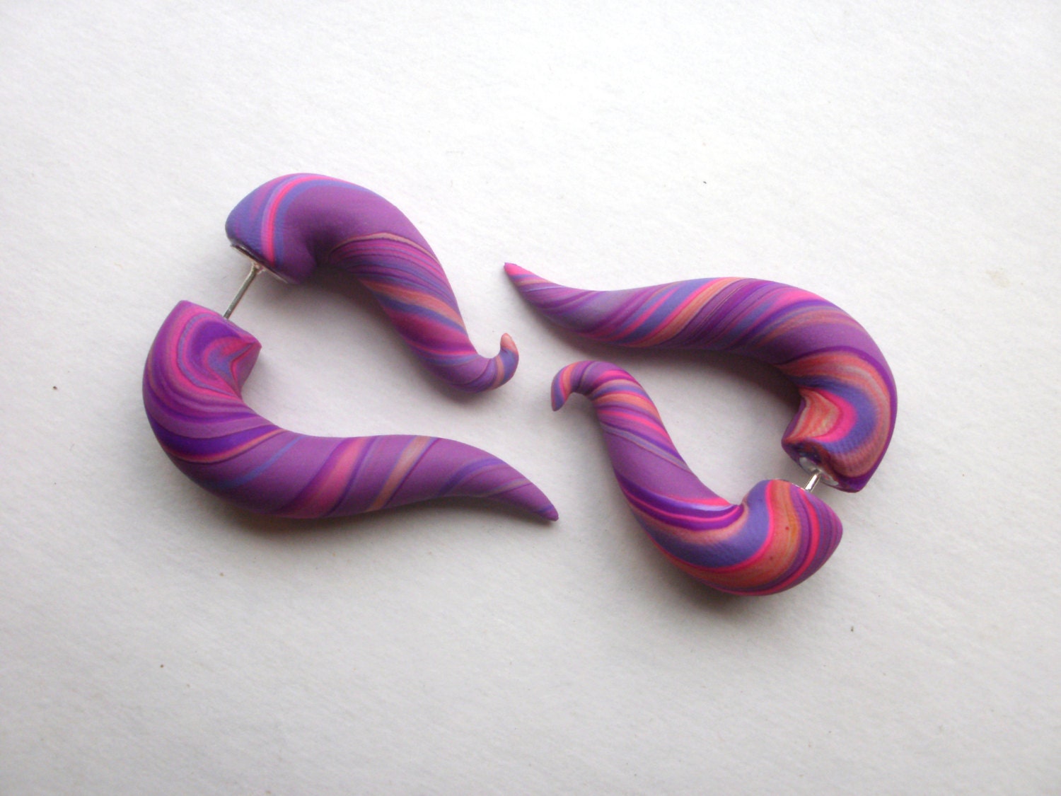Purple Swirl Fake Gauge - One of a kind