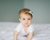 Little Turquoise Lace Bow