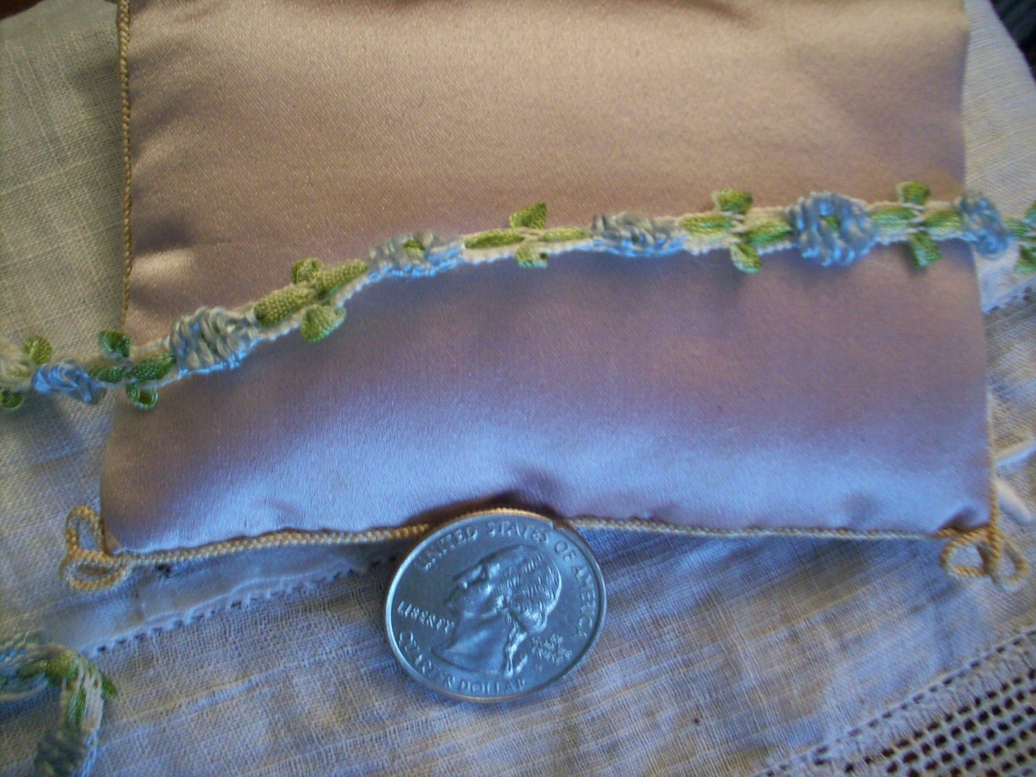 1 yd. of a vintage ribbon work garland