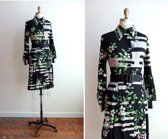 Vintage 1980s HANAE MORI printed dress