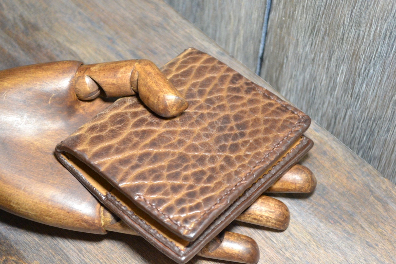leather brown wallet