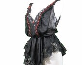 vintage black lace Teddy by Tosca size Medium