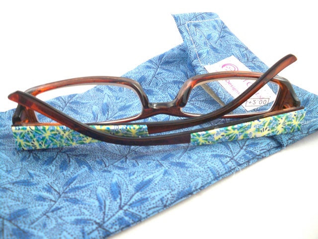 Fancy reading glasses 2.00 power unique polymer clay embellished with case