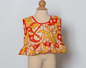 vintage 50s toddler girl tank top / nautical