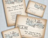 Printable Vintage Style Wedding Invitation Suite - DIY 4 Pieces Il_170x135