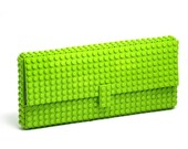 Lime clutch made entirely of LEGO bricks