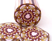 Unbaked interlaced flower polymer clay kaleidoscope cane
