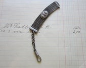 metal mesh fob finding - 5 inches - antique silver finish